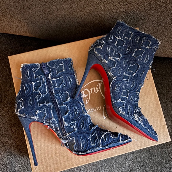 Christian Louboutin So Kate Booty denim 100mm stiletto heel - Picture 2 of 9